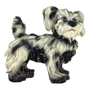 Midcentury Italian Ceramic “Spaghetti Hair” Scottie Dog